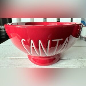 Rae Dunn Red SANTA Bowl